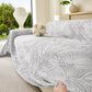 Tropical Botanical Leaf Texture Furniture Protector Blanket Soft Breathable Sofa Cover