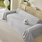Three Layer Woven Soft Breathable Sofa Cover Blanket, Textured Chevron Couch Cover