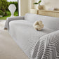 Three Layer Woven Soft Breathable Sofa Cover Blanket, Textured Chevron Couch Cover