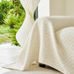 Three Layer Woven Soft Breathable Sofa Cover Blanket, Textured Chevron Couch Cover
