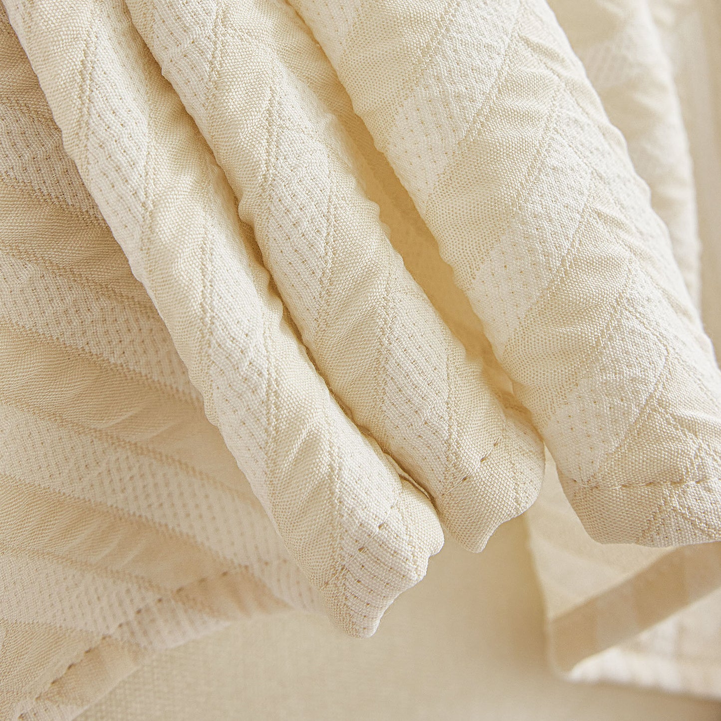 Three Layer Woven Soft Breathable Sofa Cover Blanket, Textured Chevron Couch Cover