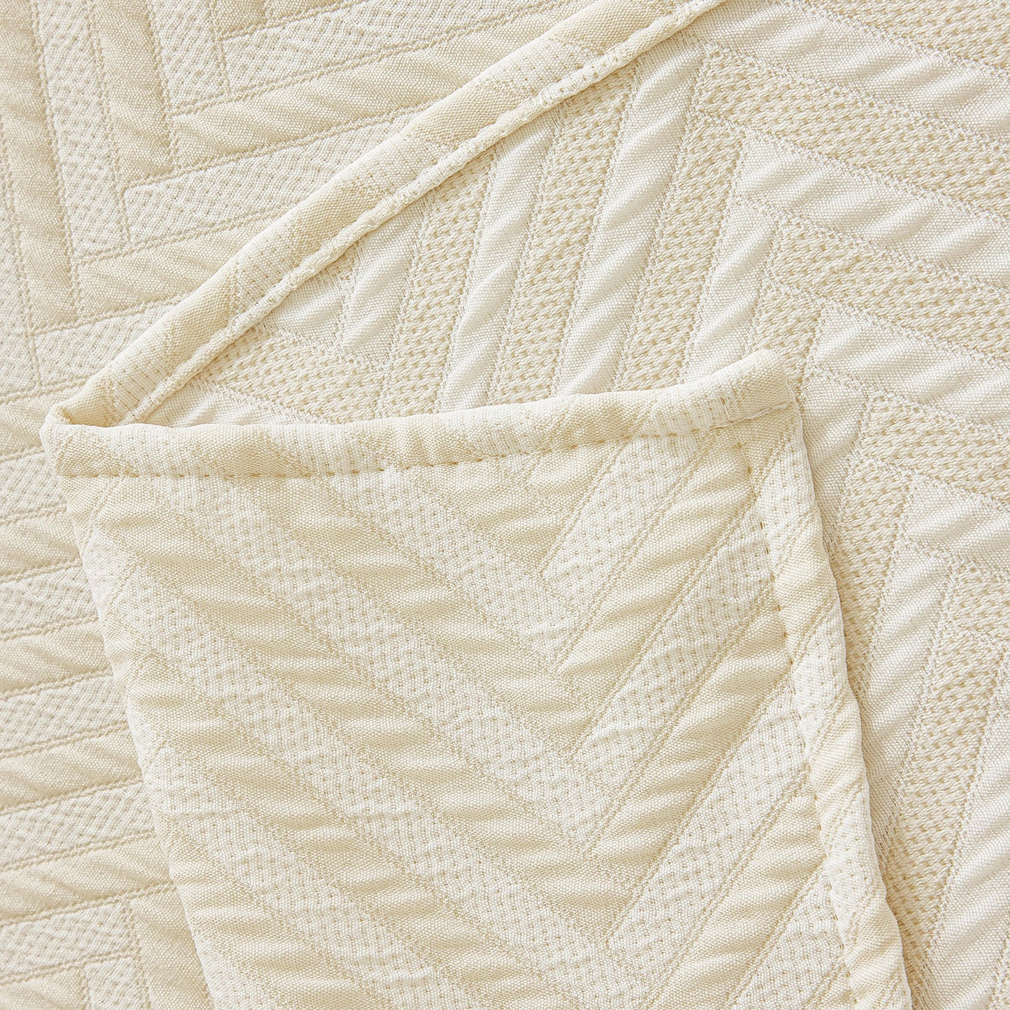 Three Layer Woven Soft Breathable Sofa Cover Blanket, Textured Chevron Couch Cover