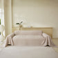 Three Layer Woven Soft Breathable Sofa Cover Blanket, Textured Chevron Couch Cover