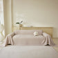 Three Layer Woven Soft Breathable Sofa Cover Blanket, Textured Chevron Couch Cover