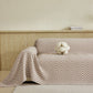 Three Layer Woven Soft Breathable Sofa Cover Blanket, Textured Chevron Couch Cover