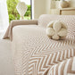 Three Layer Woven Soft Breathable Sofa Cover Blanket, Textured Chevron Couch Cover