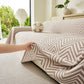 Three Layer Woven Soft Breathable Sofa Cover Blanket, Textured Chevron Couch Cover