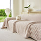 Three Layer Woven Soft Breathable Sofa Cover Blanket, Textured Chevron Couch Cover