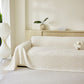 Soft Breathable Sofa Cover Blanket,Botanical Embossed Furniture Protector Throw Cover