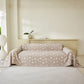 Soft Breathable Sofa Cover Blanket,Botanical Embossed Furniture Protector Throw Cover