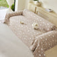 Soft Breathable Sofa Cover Blanket,Botanical Embossed Furniture Protector Throw Cover