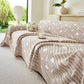 Soft Breathable Sofa Cover Blanket,Botanical Embossed Furniture Protector Throw Cover