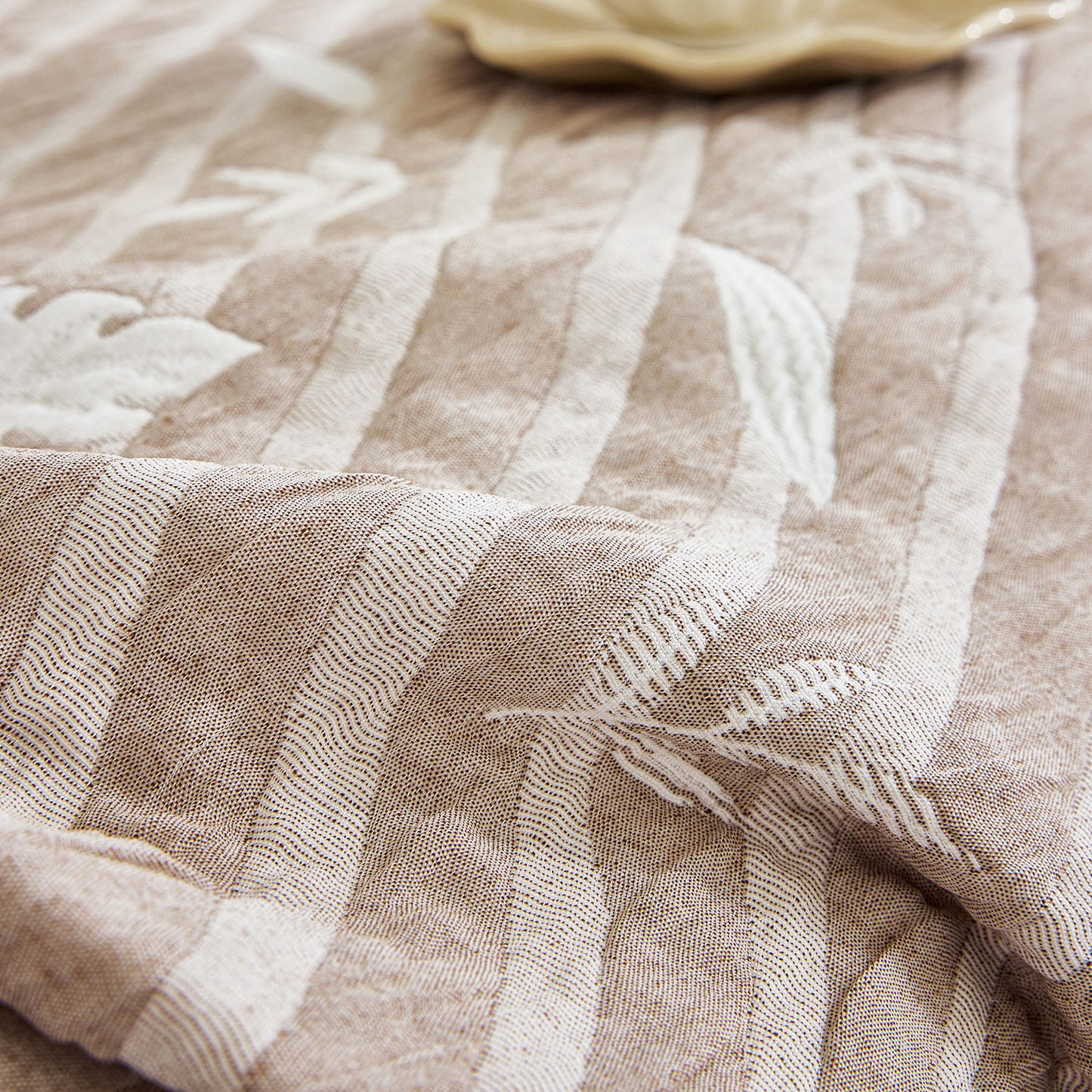 Soft Breathable Sofa Cover Blanket,Botanical Embossed Furniture Protector Throw Cover