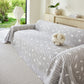 Soft Breathable Sofa Cover Blanket,Botanical Embossed Furniture Protector Throw Cover