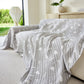 Soft Breathable Sofa Cover Blanket,Botanical Embossed Furniture Protector Throw Cover