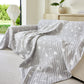 Soft Breathable Sofa Cover Blanket,Botanical Embossed Furniture Protector Throw Cover