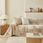 Soft Chenille Sofa Cover, Textured Abstract Couch Protector Cover with Vintage Pattern