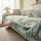 Soft Chenille Sofa Cover, Textured Abstract Couch Protector Cover with Vintage Pattern