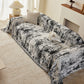 Soft Chenille Sofa Cover, Textured Abstract Couch Protector Cover with Vintage Pattern