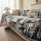 Soft Chenille Sofa Cover, Textured Abstract Couch Protector Cover with Vintage Pattern