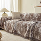 Soft Chenille Sofa Cover, Textured Abstract Couch Protector Cover with Vintage Pattern