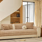 Plush Faux Rabbit Fur Sofa Cover, Warm Non-Slip Couch Protector for Leather Sofas