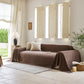 Luxury Soft Chenille Sofa Cover for Couch, Solid Color Furniture Protector Throw Cover