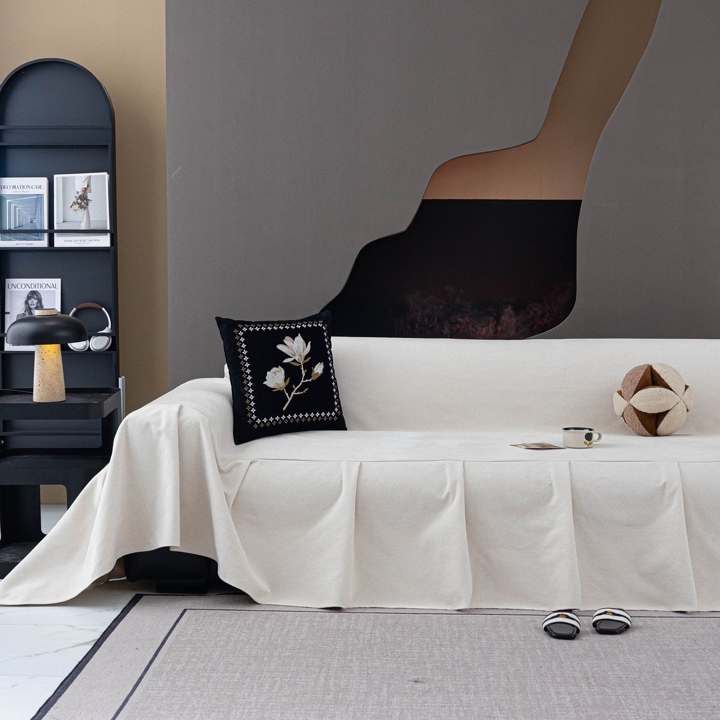 Water Repellent Couch Cover, Non Slip Furniture Protector for Leather & Fabric Sofa