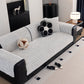 Plush Striped Couch Seat and Backrest Cover, Non-Slip Individual Sofa Protector