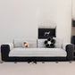 Plush Striped Couch Seat and Backrest Cover, Non-Slip Individual Sofa Protector