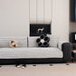 Plush Striped Couch Seat and Backrest Cover, Non-Slip Individual Sofa Protector