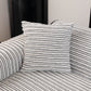 Plush Striped Couch Seat and Backrest Cover, Non-Slip Individual Sofa Protector