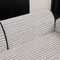 Plush Striped Couch Seat and Backrest Cover, Non-Slip Individual Sofa Protector
