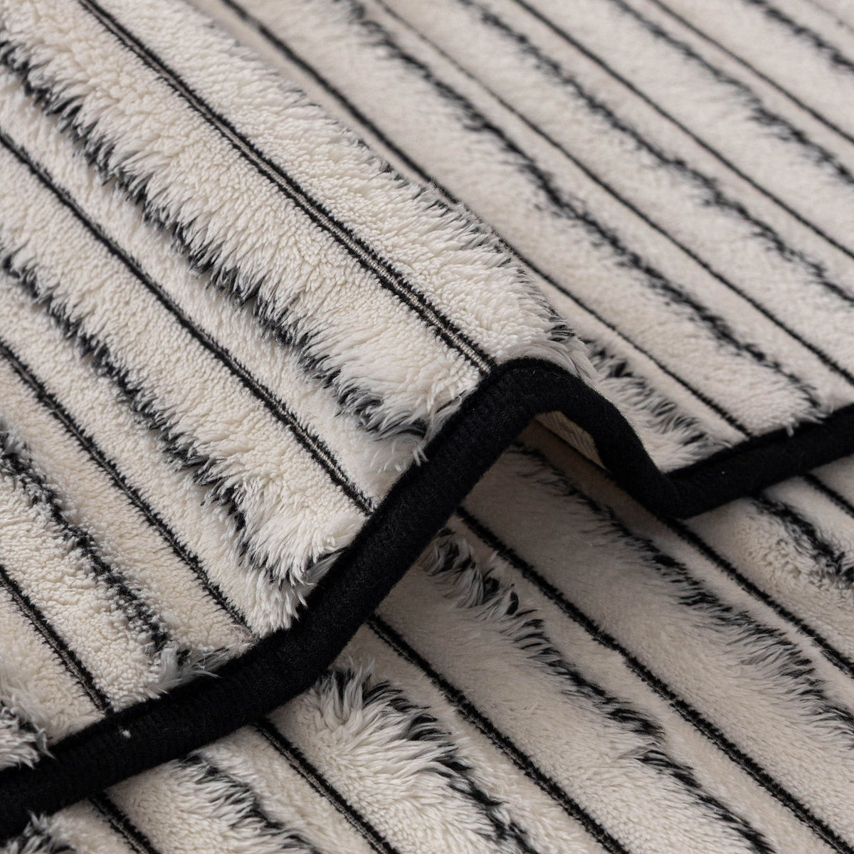 Plush Striped Couch Seat and Backrest Cover, Non-Slip Individual Sofa Protector