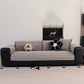 Plush Striped Couch Seat and Backrest Cover, Non-Slip Individual Sofa Protector