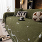 Luxurious Jacquard Couch Cover, Snag-Resistant Pet Friendly Couch Throw with Fringe