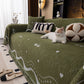 Luxurious Jacquard Couch Cover, Snag-Resistant Pet Friendly Couch Throw with Fringe