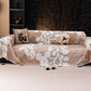 Vintage Boho Floral Sofa Throw Cover, 3D Soft Tufted Plush Couch Protector Futon Cover
