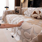Vintage Boho Floral Sofa Throw Cover, 3D Soft Tufted Plush Couch Protector Futon Cover