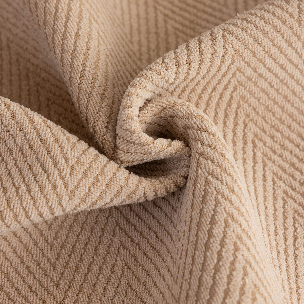 Chenille Textured Herringbone Sofa Cover, Non-Slip Couch Protector for Pets & Kids