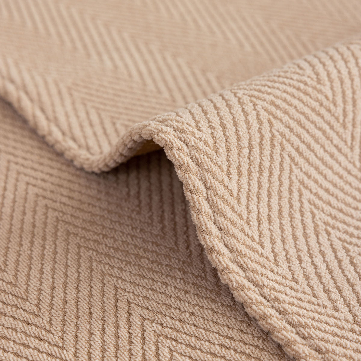 Chenille Textured Herringbone Sofa Cover, Non-Slip Couch Protector for Pets & Kids