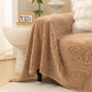 Luxury 3D Butterfly Jacquard Sofa Throw Blanket, Ultra-Soft Plush Fleece Couch Cover