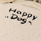 Cute Dog Pattern Plush Sofa Throw Cover, Soft Couch Protector Blanket with Fringe