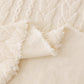 Thick Cozy 3D Cable Sofa Throw Cover, Plush Jacquard Warm Fleece Throw Blanket