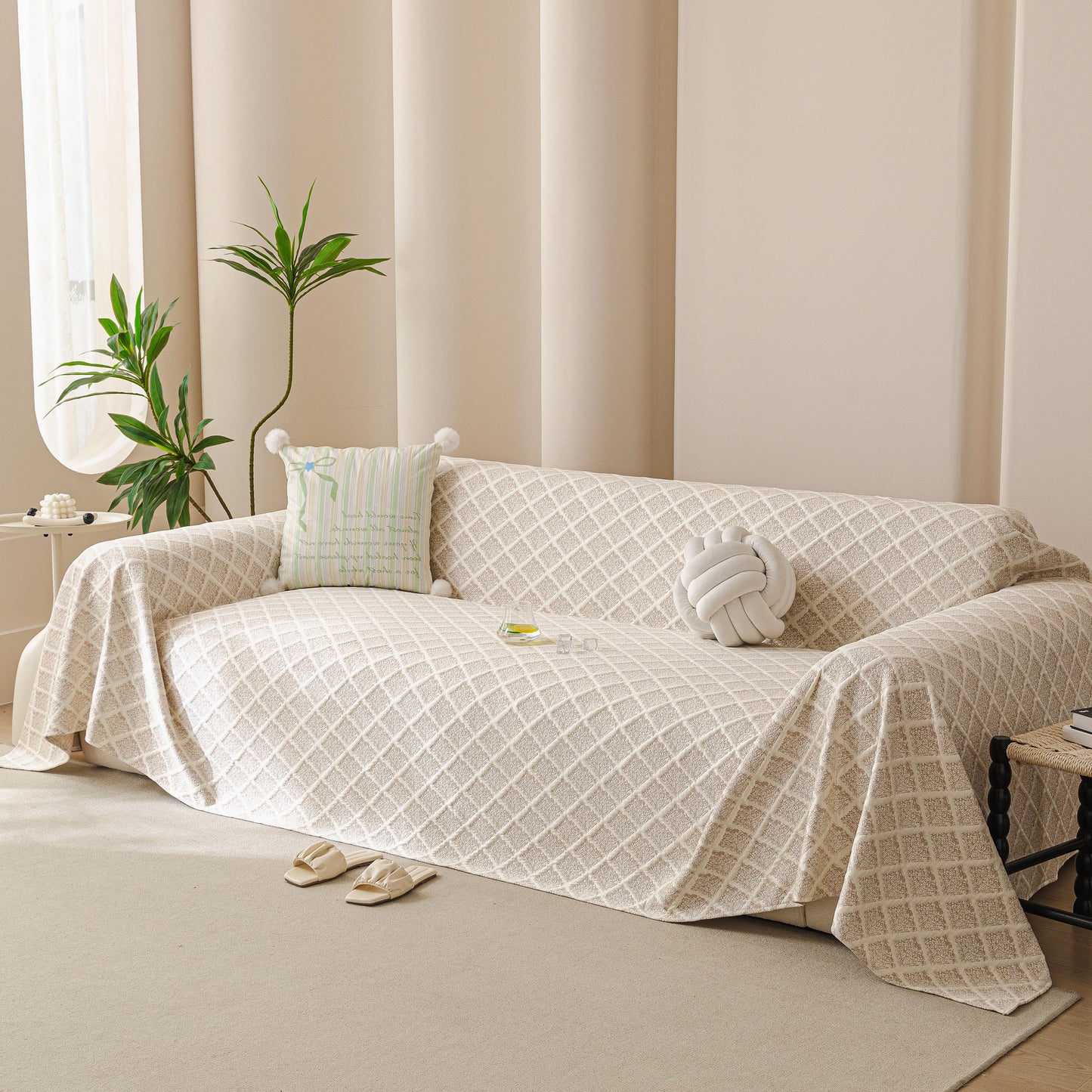 Cooling Couch Cover Throw, Washable Breathable Summer Bed Cover Sofa Protector Covers