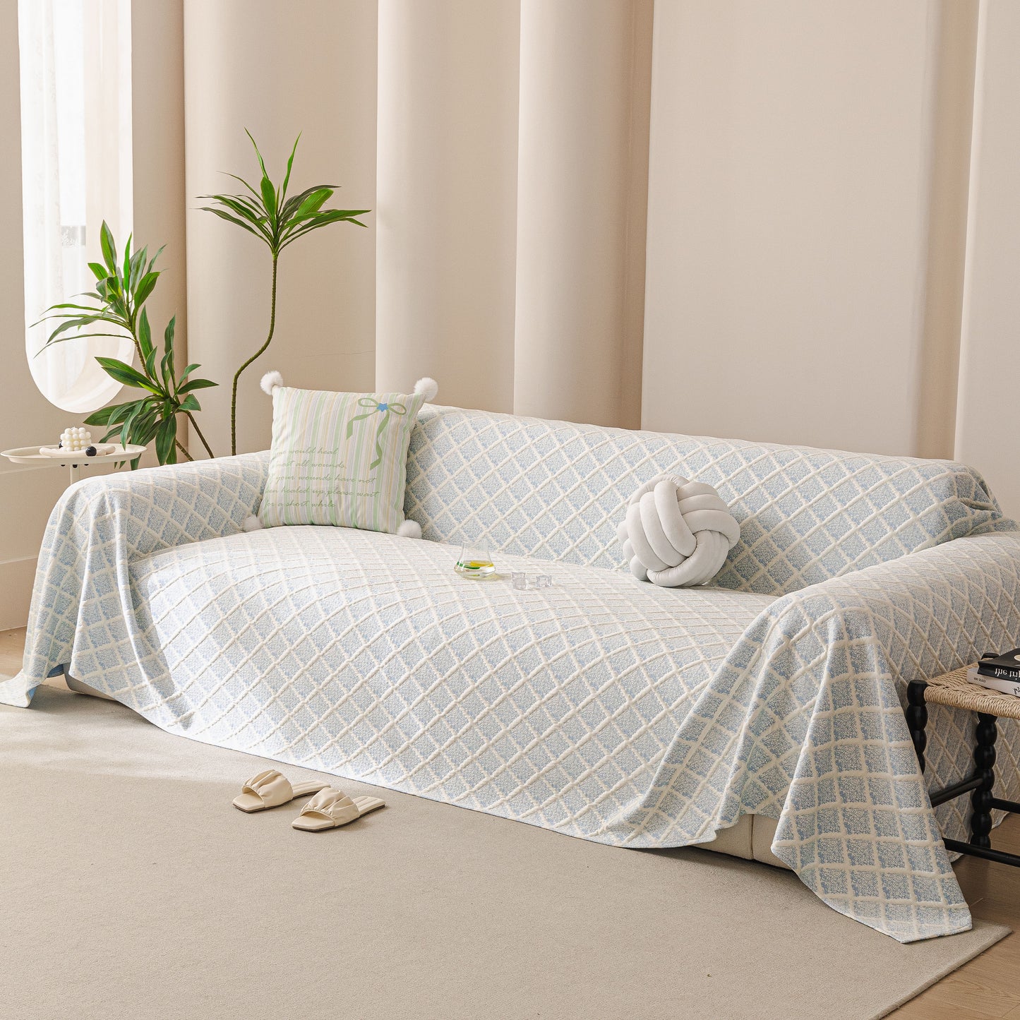 Cooling Couch Cover Throw, Washable Breathable Summer Bed Cover Sofa Protector Covers