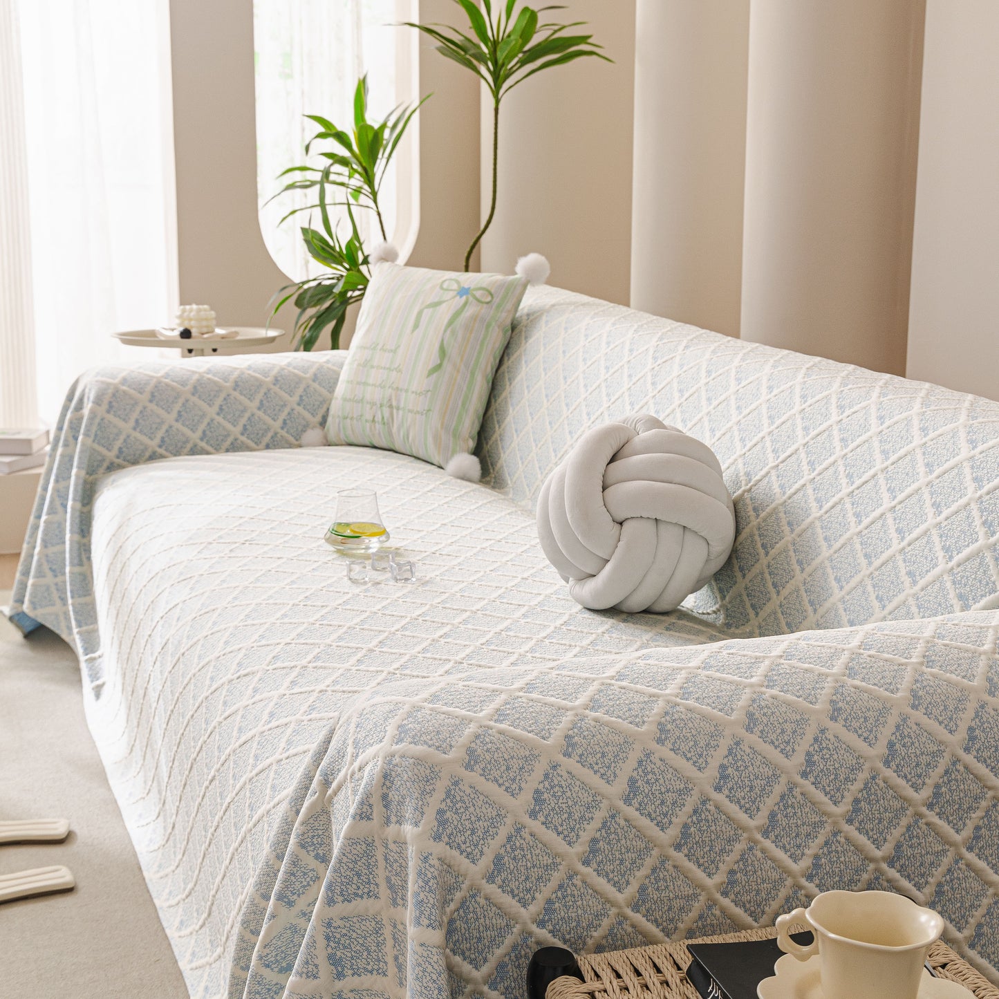 Cooling Couch Cover Throw, Washable Breathable Summer Bed Cover Sofa Protector Covers