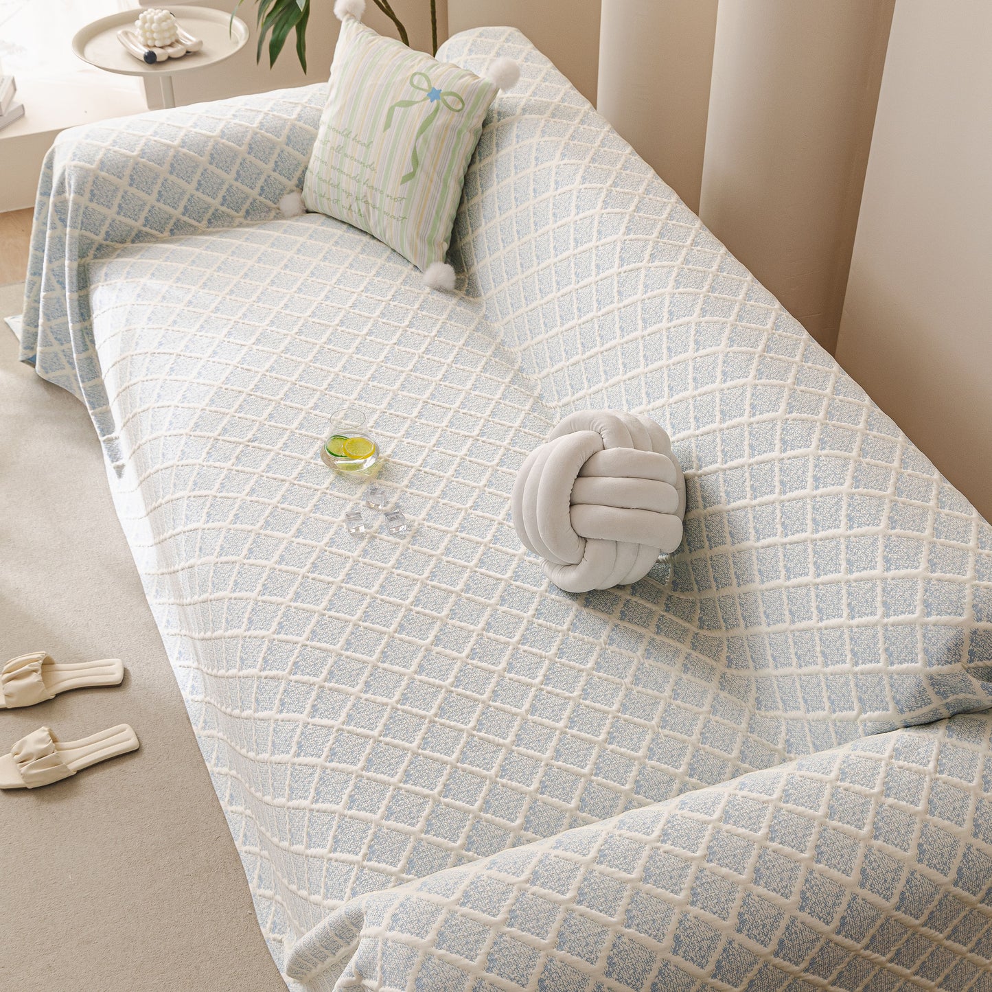 Cooling Couch Cover Throw, Washable Breathable Summer Bed Cover Sofa Protector Covers