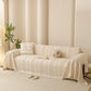 Textured Striped Sofa Throw Cover, Soft Woven Couch Protector with Fringe Edges
