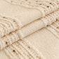 Textured Striped Sofa Throw Cover, Soft Woven Couch Protector with Fringe Edges